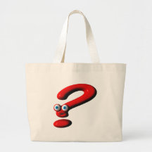 Cara del signo de interrogación bolsas