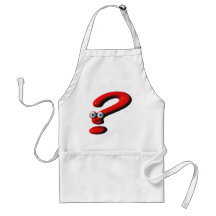 Cara del signo de interrogación delantal