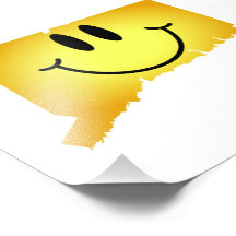 Cara del smiley de Connecticut Impresión Fotográfica