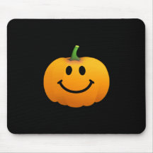 Cara del smiley de la calabaza de Halloween Alfombrilla De Ratones