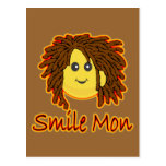 Cara del smiley de Rasta del fuego de lunes de la  Postal