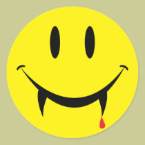 Cara del smiley del vampiro pegatinas