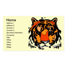 Cara del tigre plantilla de tarjeta de visita