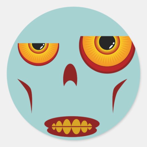Cara del zombi - pegatina apretado de los dientes