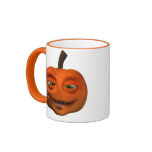 Cara divertida de la calabaza tazas