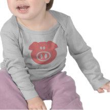 Cara divertida del cerdo camisetas