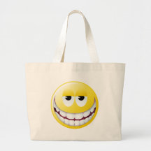 Cara enorme del smiley de la sonrisa bolsas