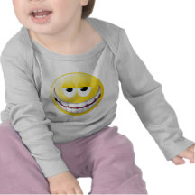 Cara enorme del smiley de la sonrisa camiseta