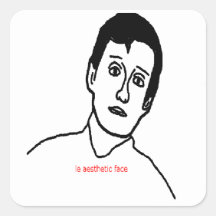 cara estética del le - pegatina de Meme del Intern