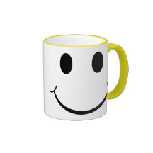 Cara feliz clásica taza