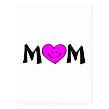 Cara feliz de la mamá tarjeta postal