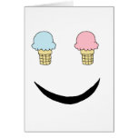 Cara feliz del helado felicitacion 