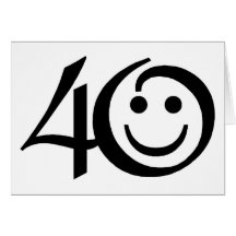Cara feliz del número 40-With Tarjeton