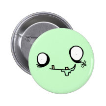 Cara feliz del zombi pin