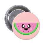 cara feliz linda de la sandía del kawaii pins
