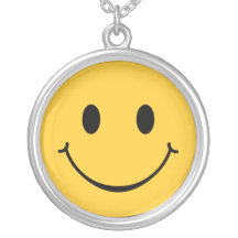 Cara feliz sonriente - collar del amarillo (cualqu