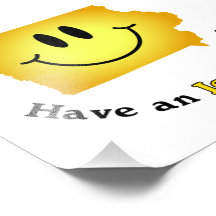 ¡Cara feliz - tenga un día de Iowa! Foto