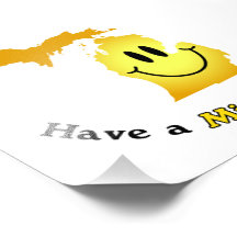 ¡Cara feliz - tenga un día de Michigan! Impresion Fotografica