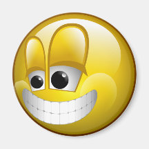 CARA GRANDE DEL SMILEY DE LA MUECA IMAN PARA FRIGORÍFICO