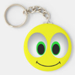 CARA GRANDE DEL SMILEY DE LOS OJOS LLAVERO PERSONALIZADO
