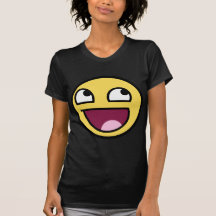 cara impresionante de la cara sonriente impresiona camiseta