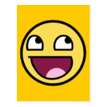 cara impresionante del smiley de /b/ tarjetas postales