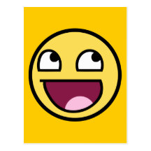 cara impresionante del smiley de /b/ tarjetas postales