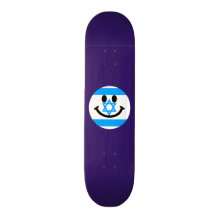 Cara israelí del smiley de la bandera tabla de patinar
