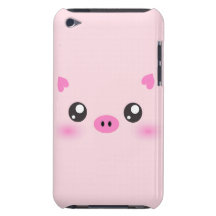 Cara linda del cerdo - minimalism del kawaii iPod touch Case-Mate fundas