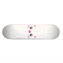 Cara linda del cerdo - minimalism del kawaii tablas de skate