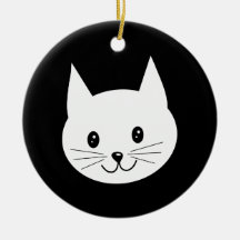 Cara linda del gato adornos