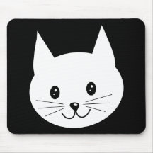 Cara linda del gato alfombrillas de raton