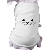 Cara linda del gato camiseta de perro