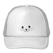 Cara linda del gato gorras