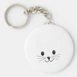 Cara linda del gato llaveros personalizados