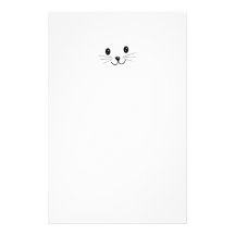 Cara linda del gato papelería de diseño