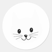 Cara linda del gato pegatinas  