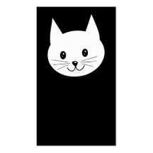 Cara linda del gato plantilla de tarjeta de visita