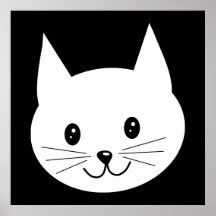 Cara linda del gato posters