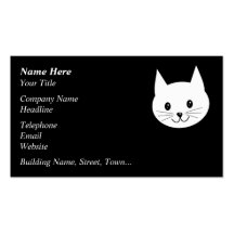 Cara linda del gato plantillas de tarjetas de visita