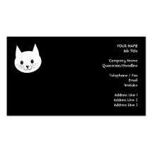 Cara linda del gato plantillas de tarjeta de negocio