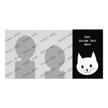 Cara linda del gato tarjetas personales