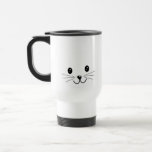 Cara linda del gato taza de café