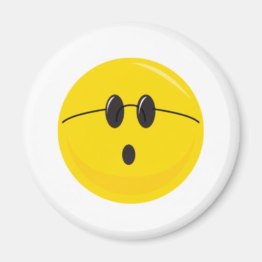 cara linda divertida del smiley del hippie imán