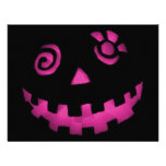 Cara loca de la calabaza del rosa de la linterna d comunicados personales 