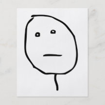 Cara Meme de la rabia de la cara de póker Tarjetas Informativas