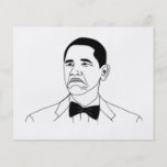 Cara no mala Meme de la rabia de Barack Obama Tarjeta Publicitaria