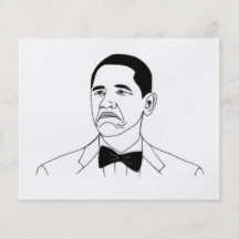 Cara no mala Meme de la rabia de Barack Obama Tarjeta Publicitaria