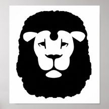 Cara principal del león poster