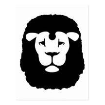 Cara principal del león tarjetas postales
